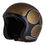 Miniatura: 13 1/2 SKULL BUCKET HELMET FLAMES MATT GOLD