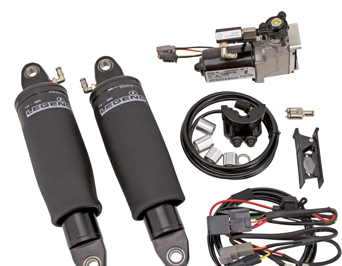 HD DYNA 06-17 LEGEND, 'AIR' AIR SUSPENSION KIT. BLACK