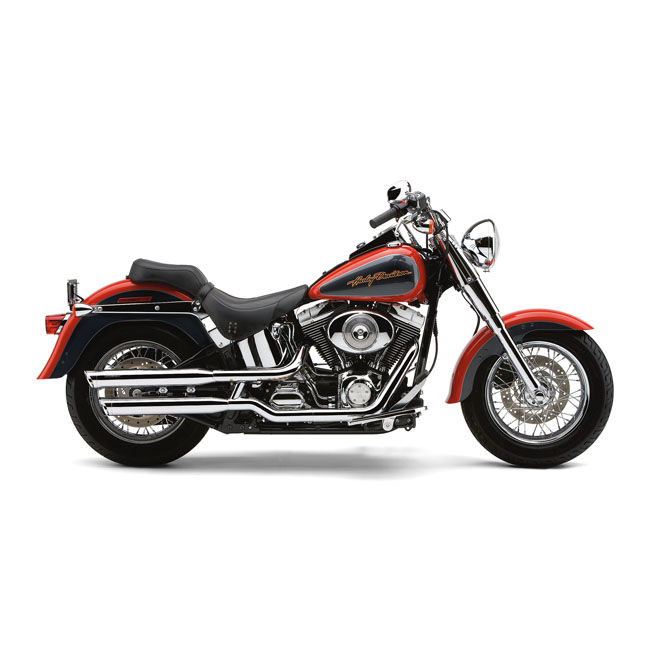 PONTEIRAS HARLEY COBRA, 3" SLIP-ON MUFFLERS. CHROME