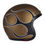 Miniatura: 13 1/2 SKULL BUCKET HELMET FLAMES MATT GOLD