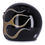 Miniature : 13 1/2 SKULL BUCKET HELMET FLAMES GOLD