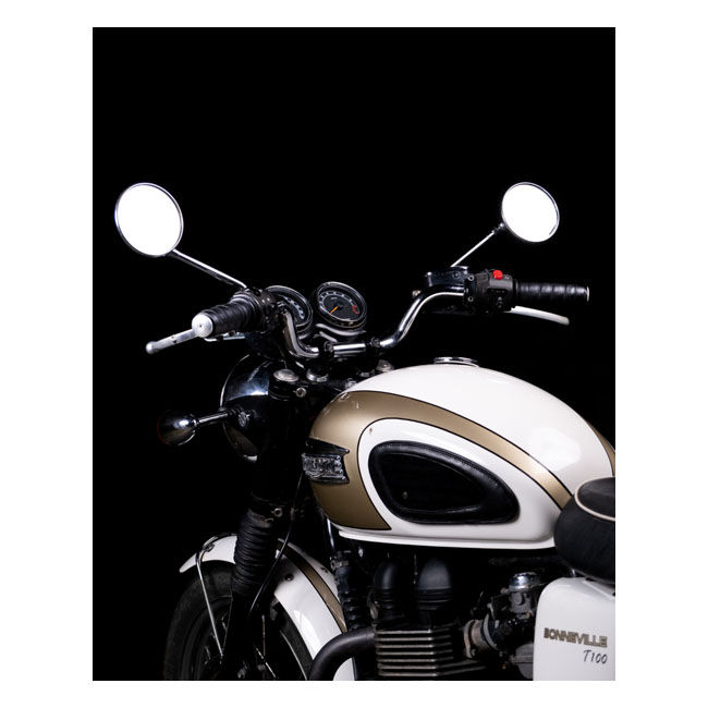 Miniatura: Trip Machine, fitas de couro para punhos de guiador. Preto