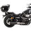 Miniature : CUSTOM ACCES - MOTOACCES TOP MOUNT SUITCASE WITH BACKREST ABS BLACK GLOSS