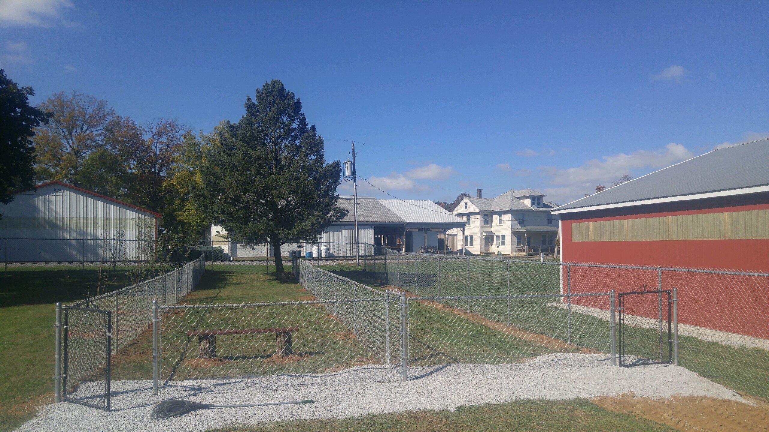 80ft fenced dog run