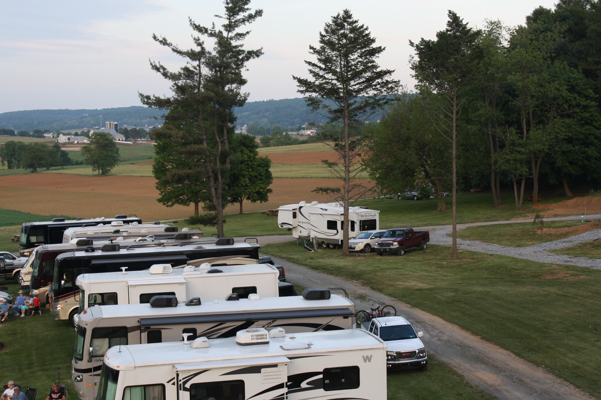 Over view of 90s row and site 100
