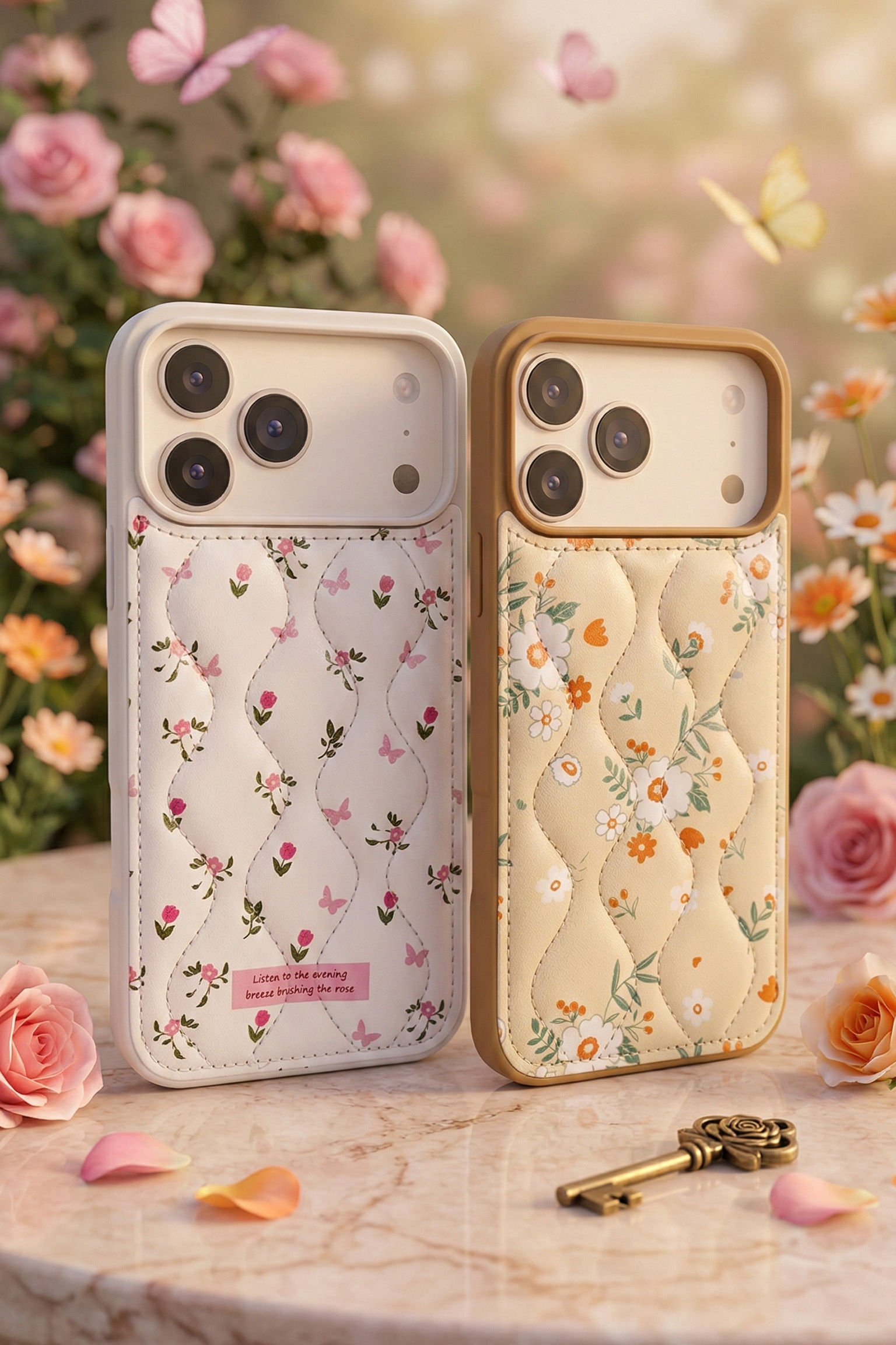 İphone Uyumlu Çiçek Desenli Kılıf
