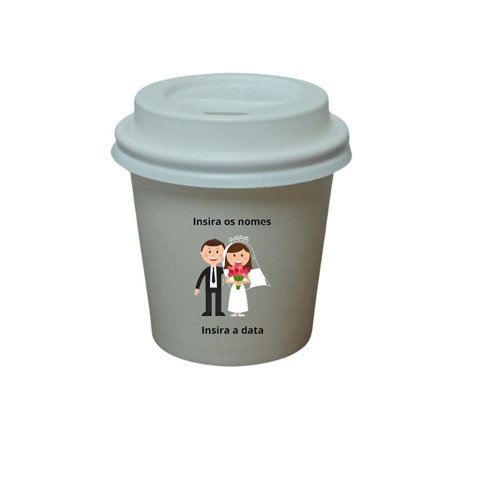 Miniatura: Copo de papel personalizado para casamento