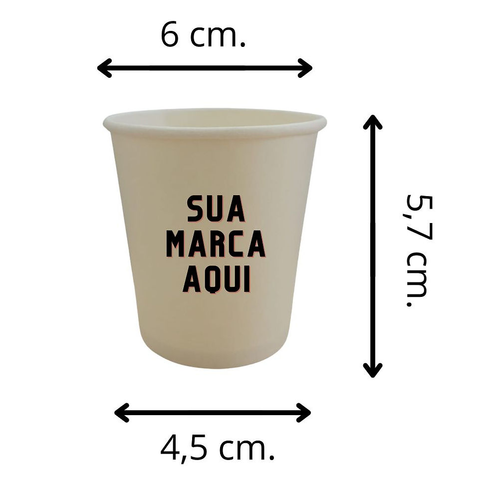 Medidas Copo de papel 80 ml