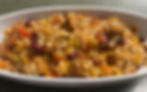 Plant Based Jambalaya in a White Bowl