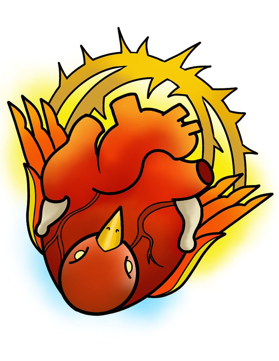 color anatomical heart tat