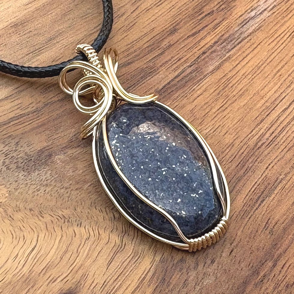 Thumbnail: Lapis Lazuli Pendant - Gold