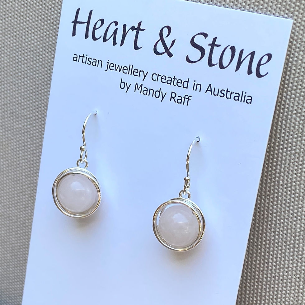 Thumbnail: Rose Quartz Wire Wrap Drops