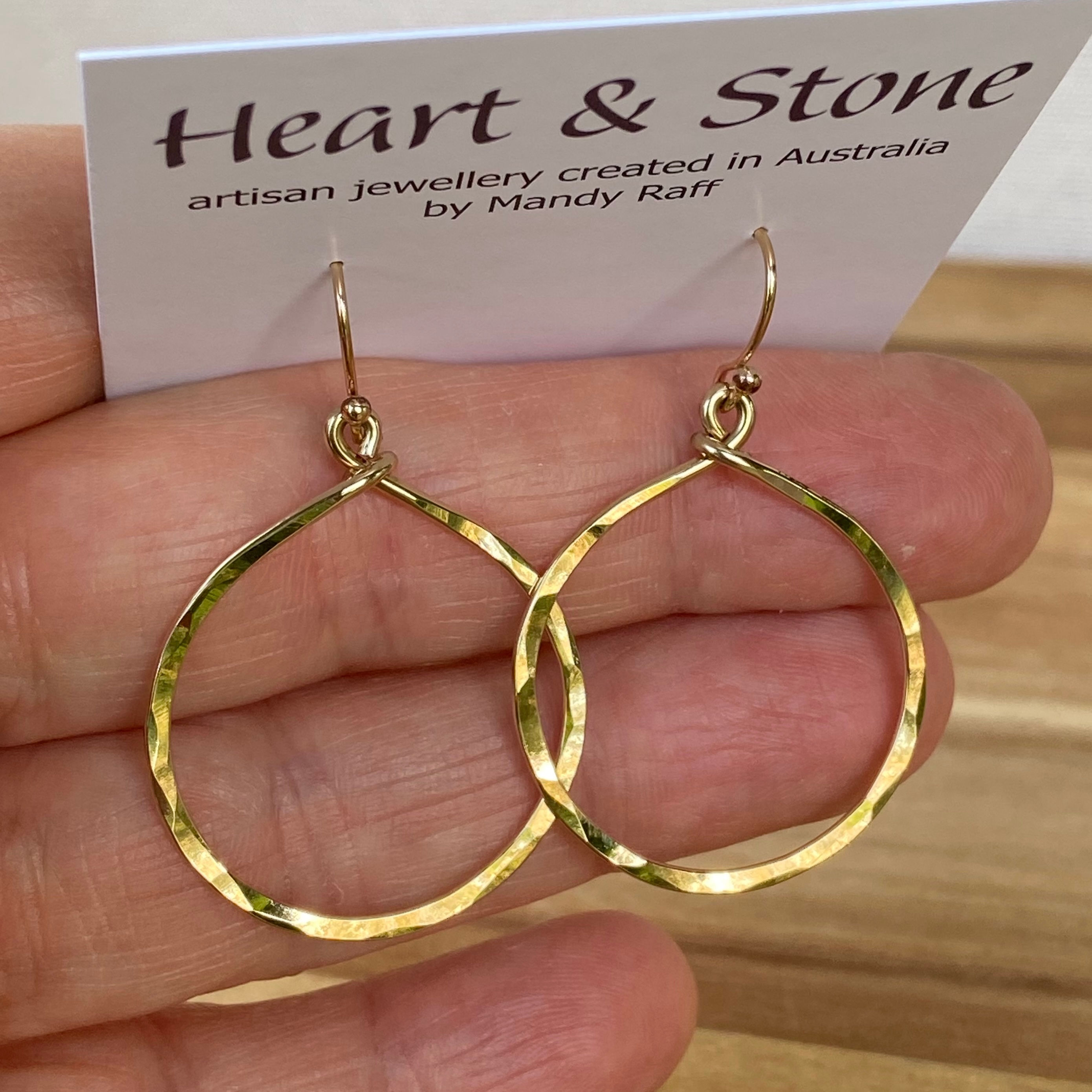 Hammered Gold Hoops