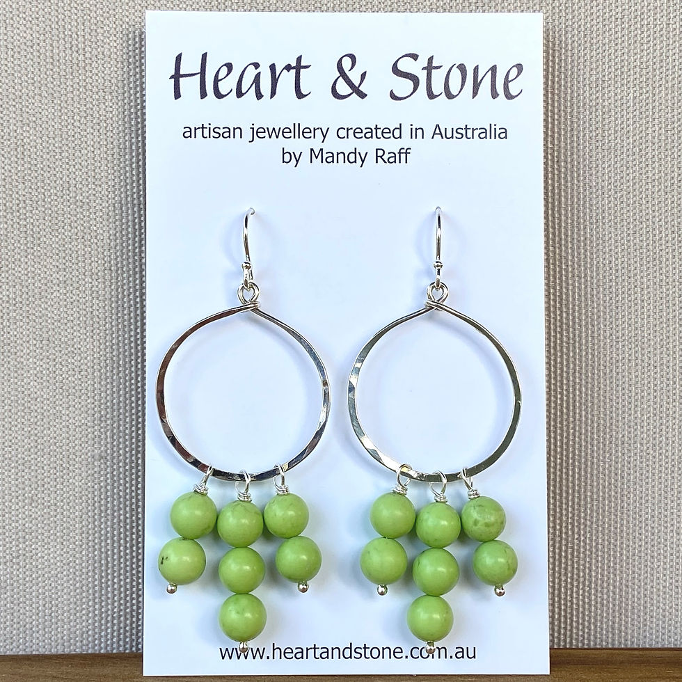 Dangly Lime Green Earrings