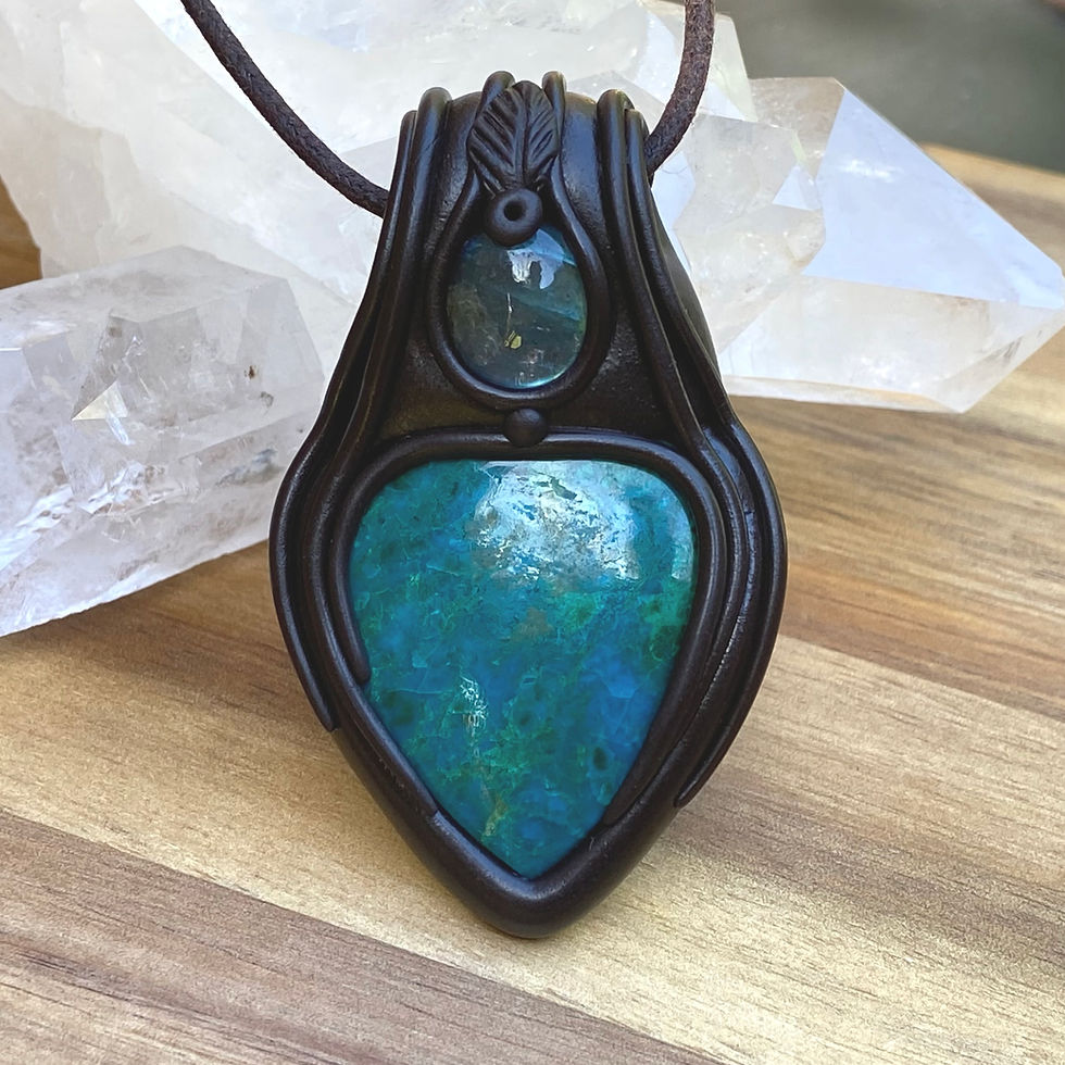 Thumbnail: Labradorite & Chrysocolla Pendant