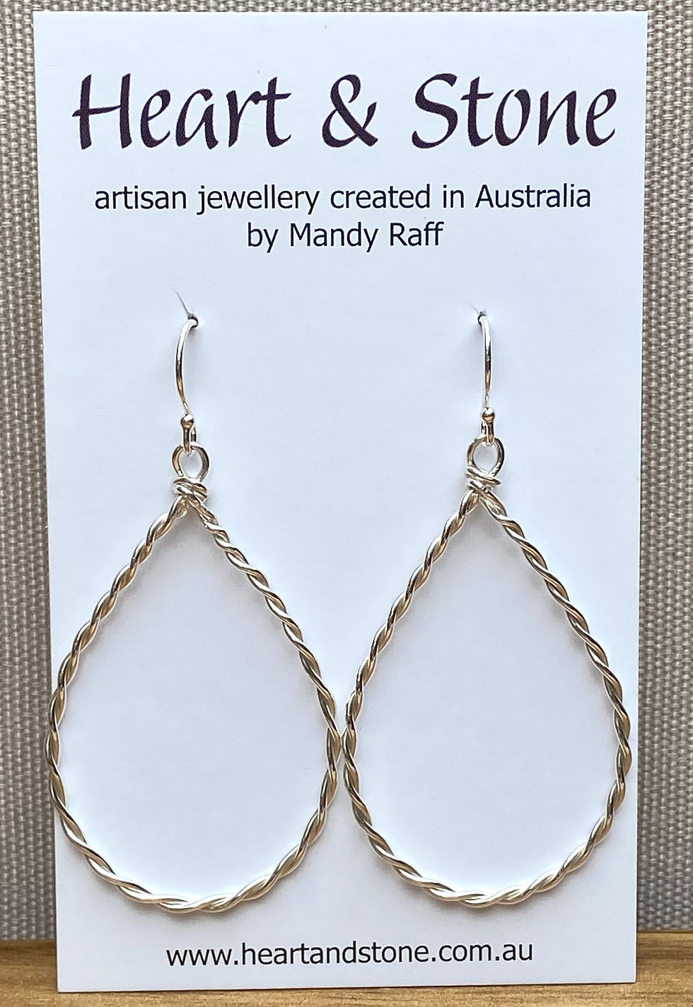 Thumbnail: Teardrop Hoop Earrings