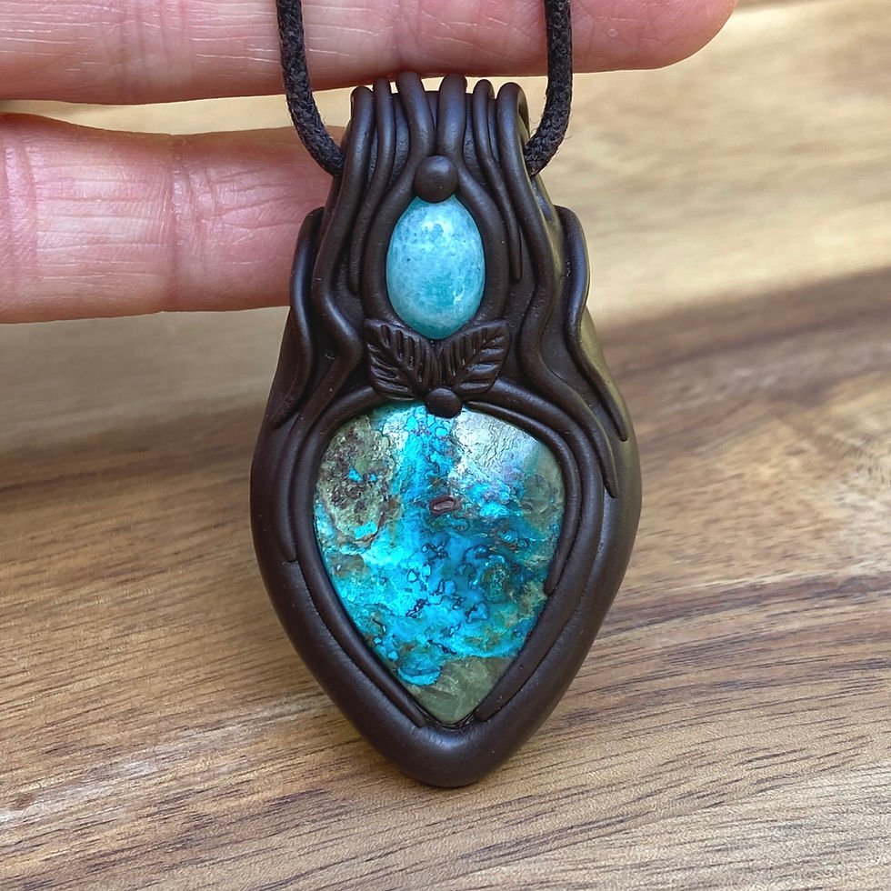 Thumbnail: Amazonite & Chrysocolla Pendant