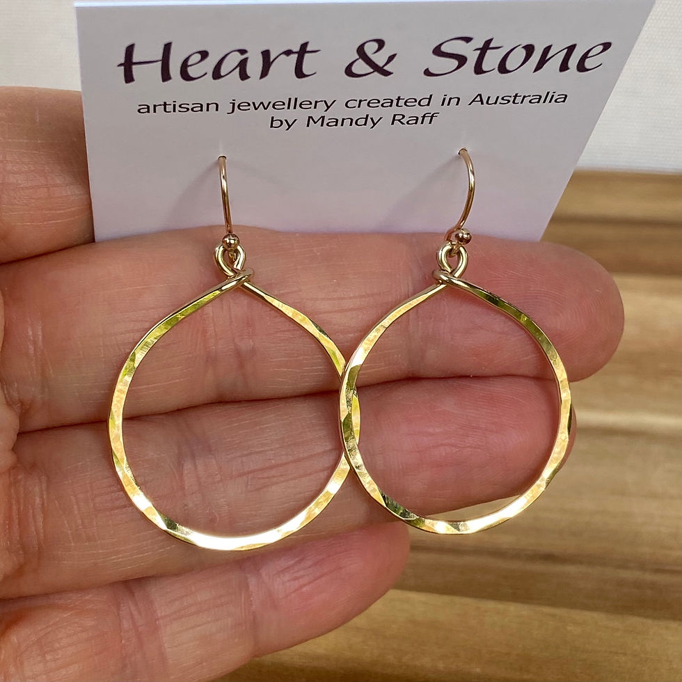 Thumbnail: Hammered Gold Hoops