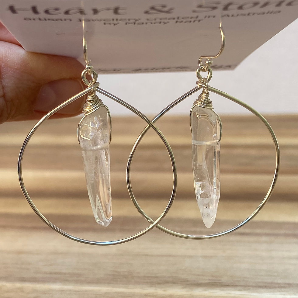 Thumbnail: Clear Quartz Earrings
