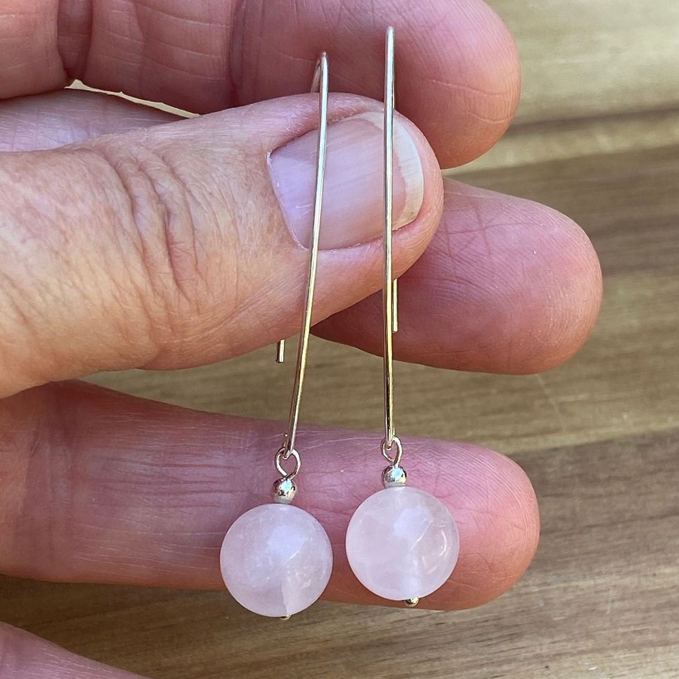 Thumbnail: Rose Quartz Earrings 
