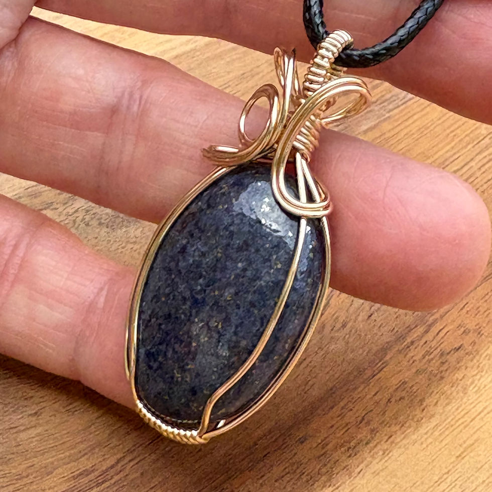 Thumbnail: Lapis Lazuli Pendant - Gold