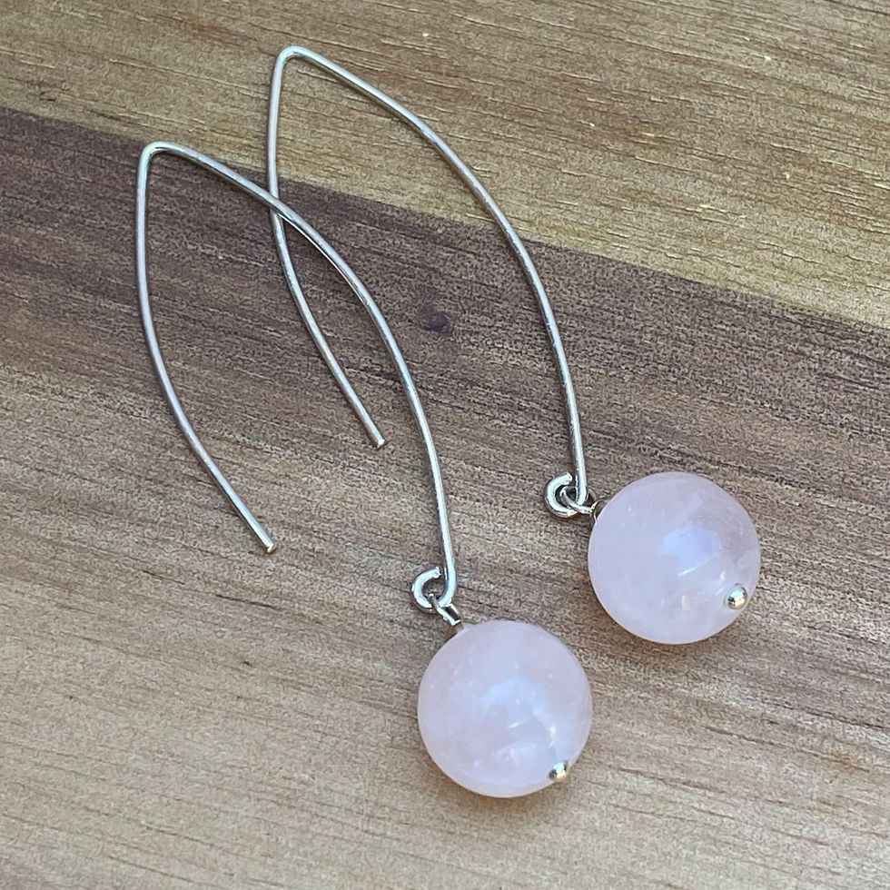 Thumbnail: Rose Quartz Earrings 