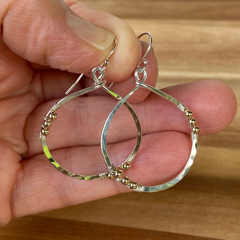 Thumbnail: Silver & Gold Hoops