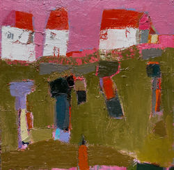 Winter Light in Trees with Houses