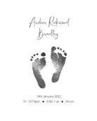 newborn footprints. Little prints