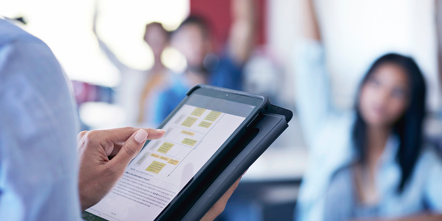 Teacher with Tablet
