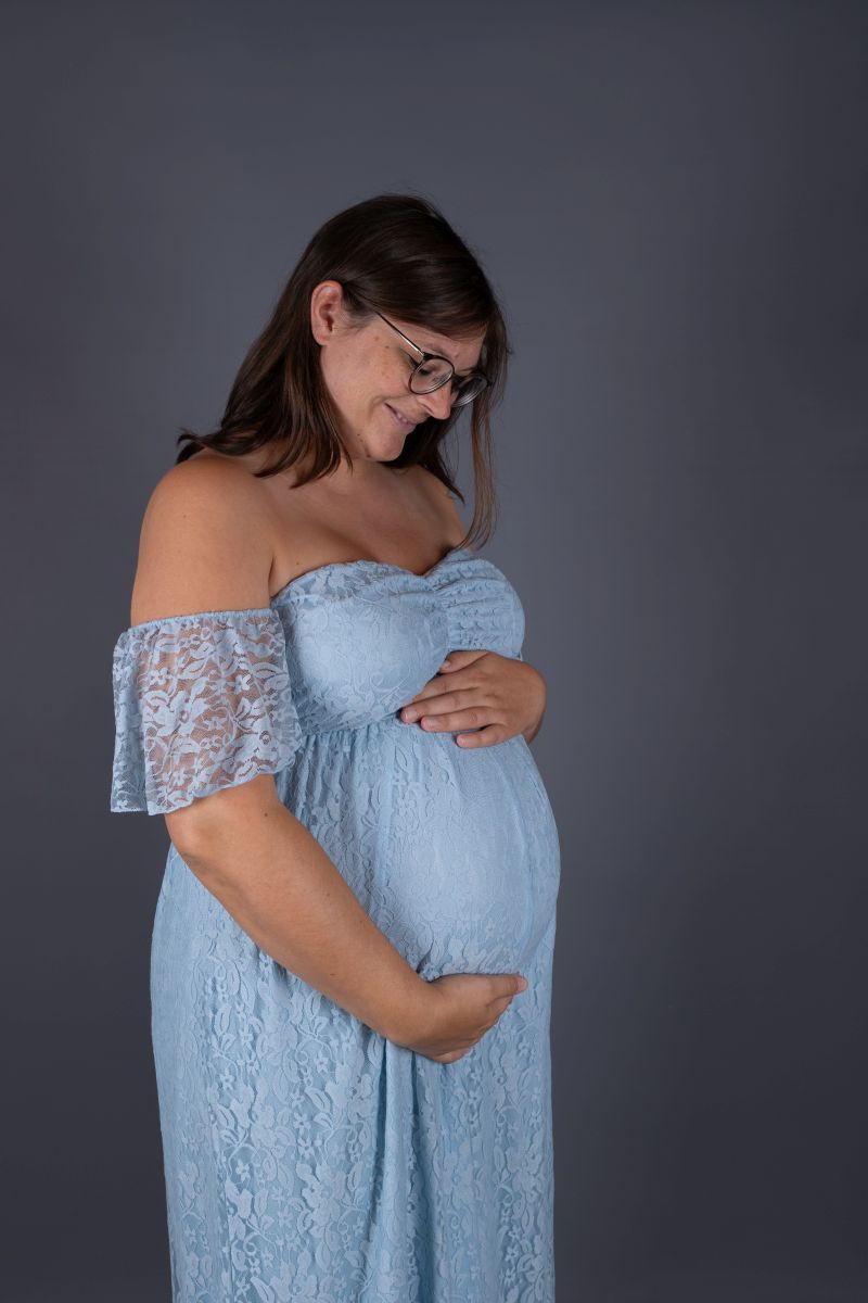 Schwangerschaftskleid hellblau