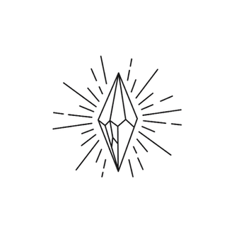 Cristal qui brille- symbole pour le nettoyage énrgétique