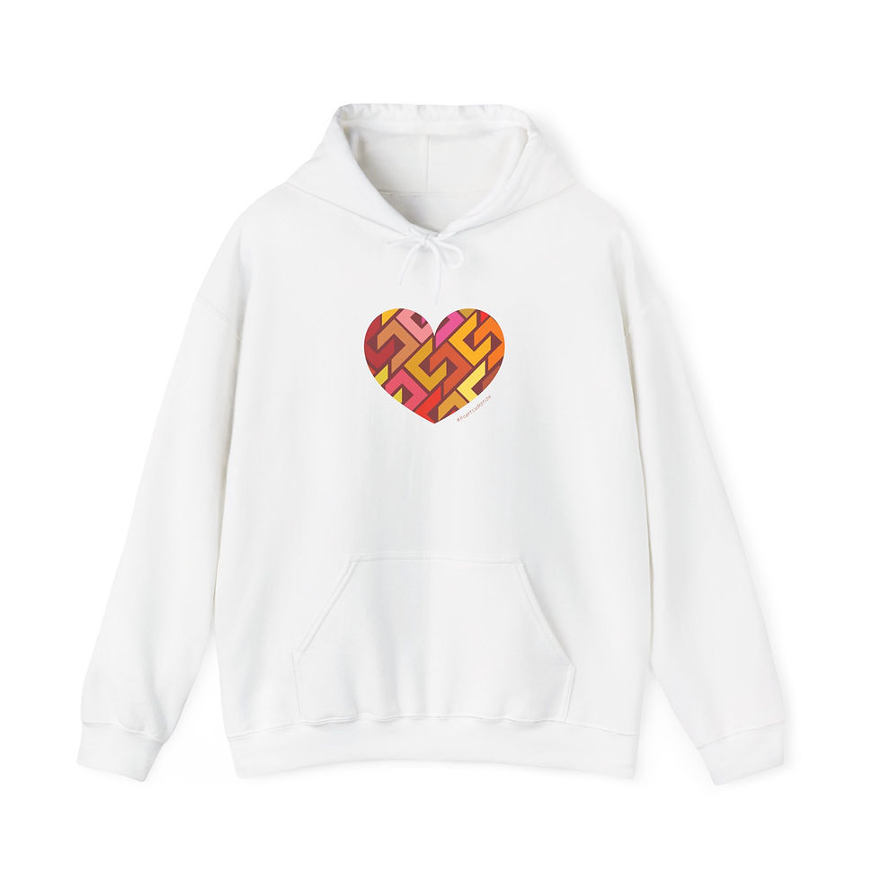 Thumbnail: Colourful Heart Hoodie, Cozy Sweatshirt - #HeartsInMotion