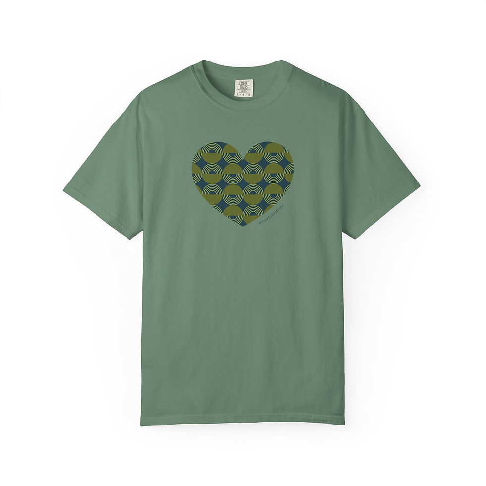 Thumbnail: Eco-Friendly Heart Pattern Unisex T-Shirt - #HeartsInMotion