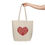 Thumbnail: Colourful Heart Canvas Tote Bag, Eco-Friendly Grocery Tote, #HeartsInMotion