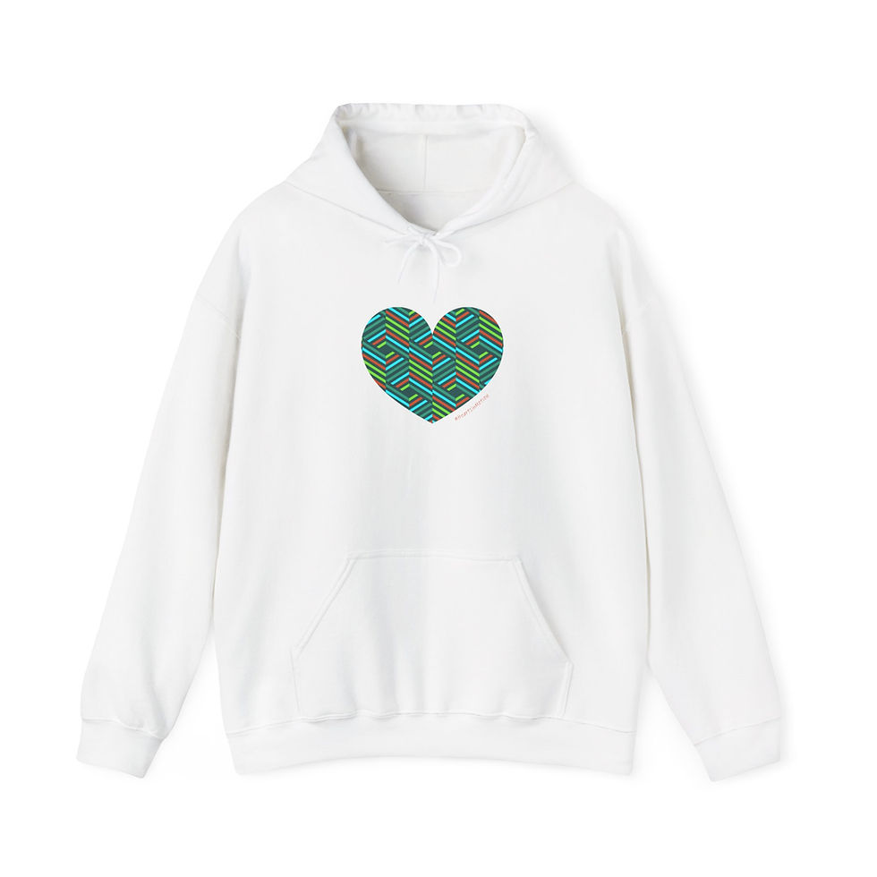 Thumbnail: Colourful Heart Hoodie, Unisex Heavy Blend Sweatshirt, #HeartsInMotion