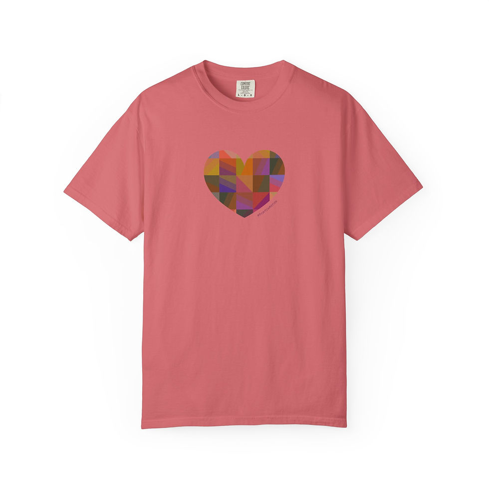 Thumbnail: Colourful Heart Unisex T-Shirt - Perfect for Love - #HeartsInMotion
