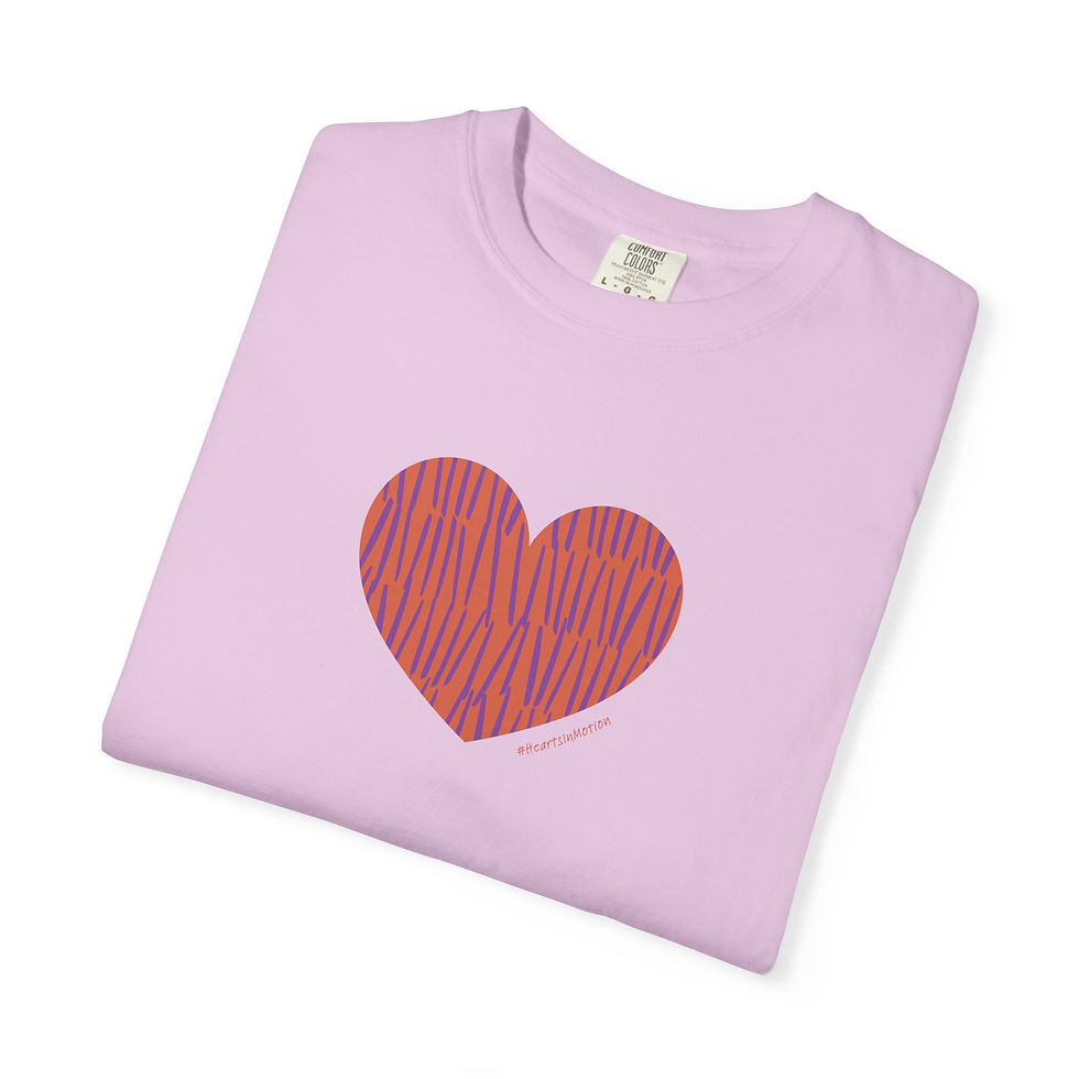 Thumbnail: Heart Pattern Unisex Garment-Dyed T-shirt - #HeartsInMotion