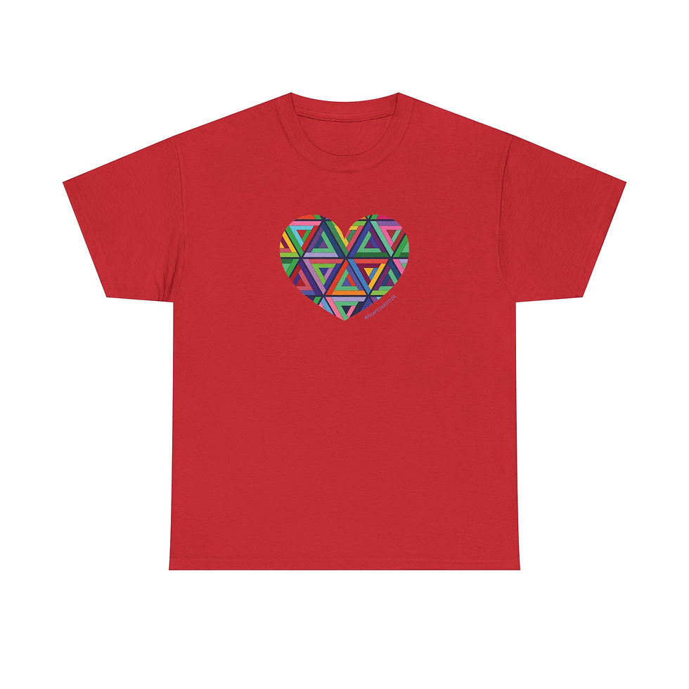 Thumbnail: Colourful Heart Graphic Tee, Unisex Heavy Cotton Shirt, #HeartsInMotion