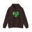 Thumbnail: Eco-Friendly Green Heart Design Hooded Sweatshirt - #HeartsInMotion