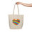 Thumbnail: Rainbow Heart Canvas Shopping Tote - Eco-Friendly, Stylish, Perfect for Pride 