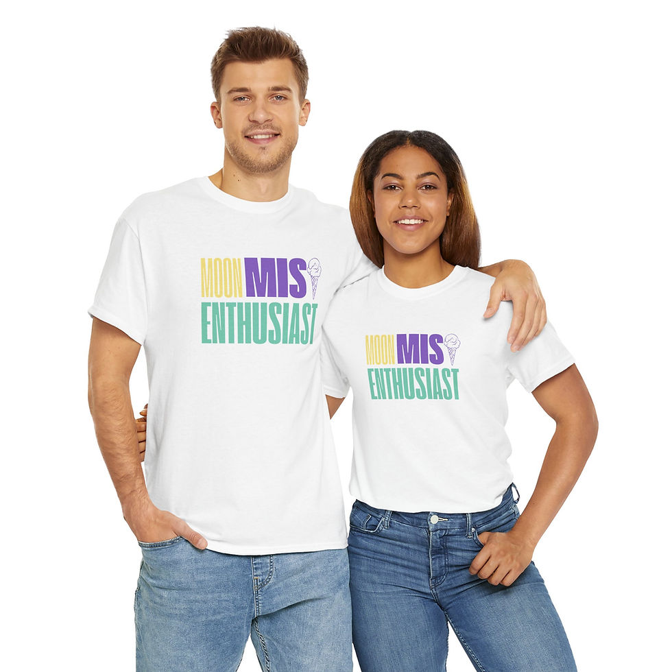 Thumbnail: Moon Mist Enthusiast Unisex Heavy Cotton Tee, Graphic Shirt, Ice Cream Lovers