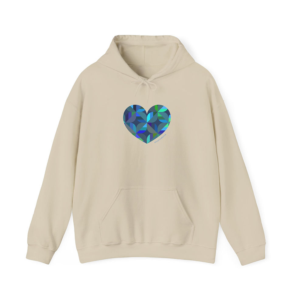 Thumbnail: Colourful Heart Design Unisex Hoodie, Cozy Sweatshirt, #HeartsInMotion