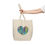 Thumbnail: Colorful Heart Pattern Canvas Shopping Tote – Eco-Friendly Reusable Bag 