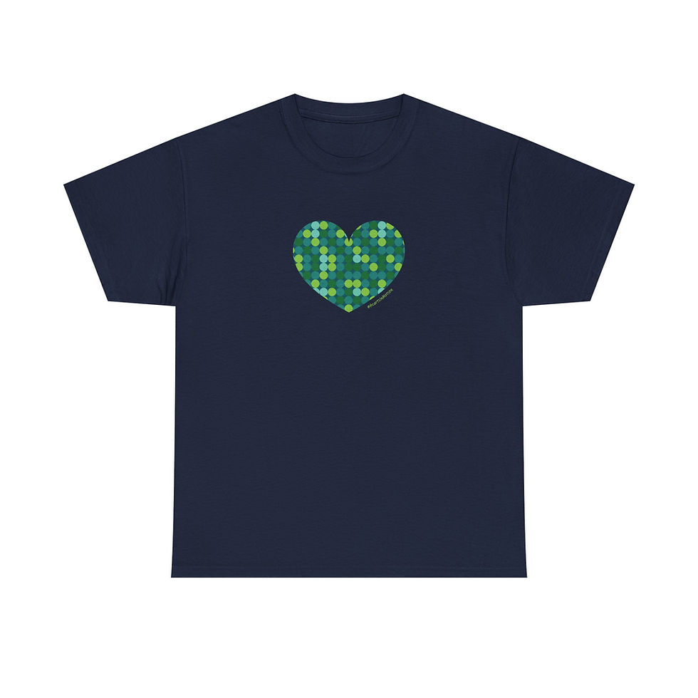 Thumbnail: Green Dot Heart T-shirt - #HeartsInMotion - Love Over Hate 
