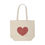 Thumbnail: Heart Pattern Canvas Shopping Tote - Eco-Friendly - #HeartsInMotion