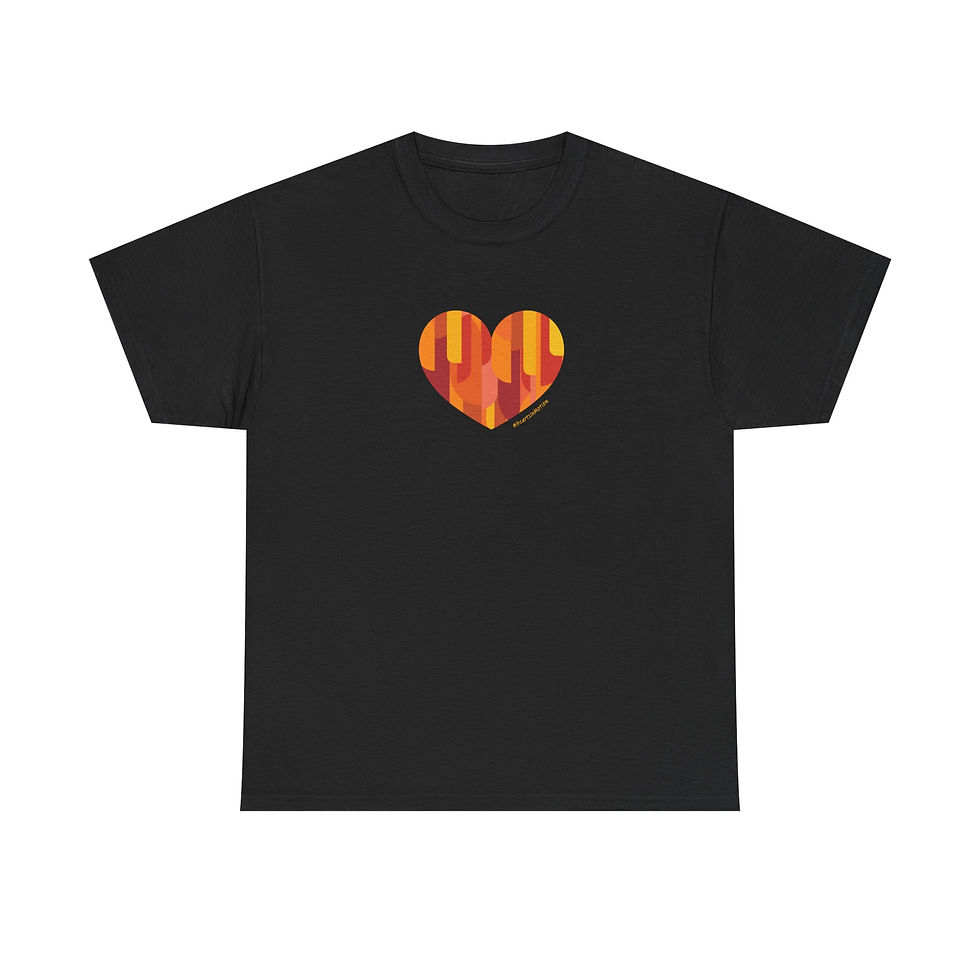 Thumbnail: Colourful Heart Unisex Heavy Cotton Tee – #HeartsInMotion