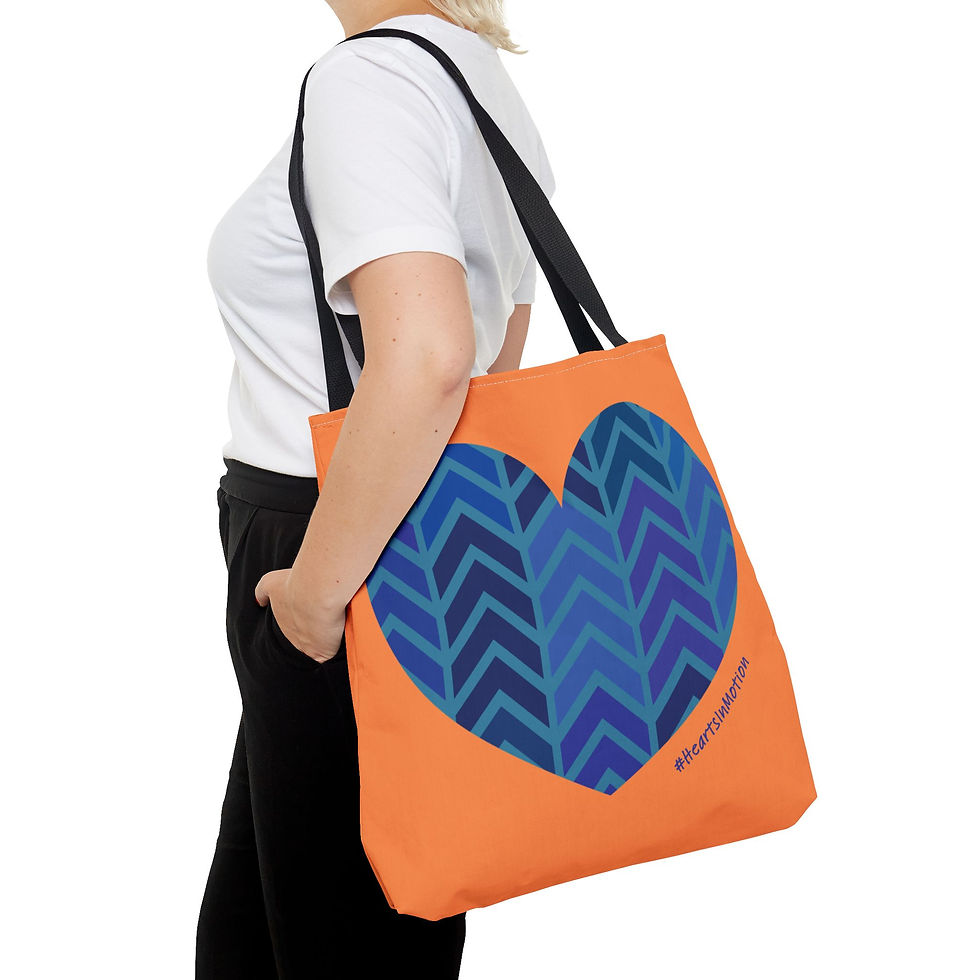 Thumbnail: Vibrant Heart Pattern Tote Bag - Perfect for Everyday Use - #HeartsInMotion