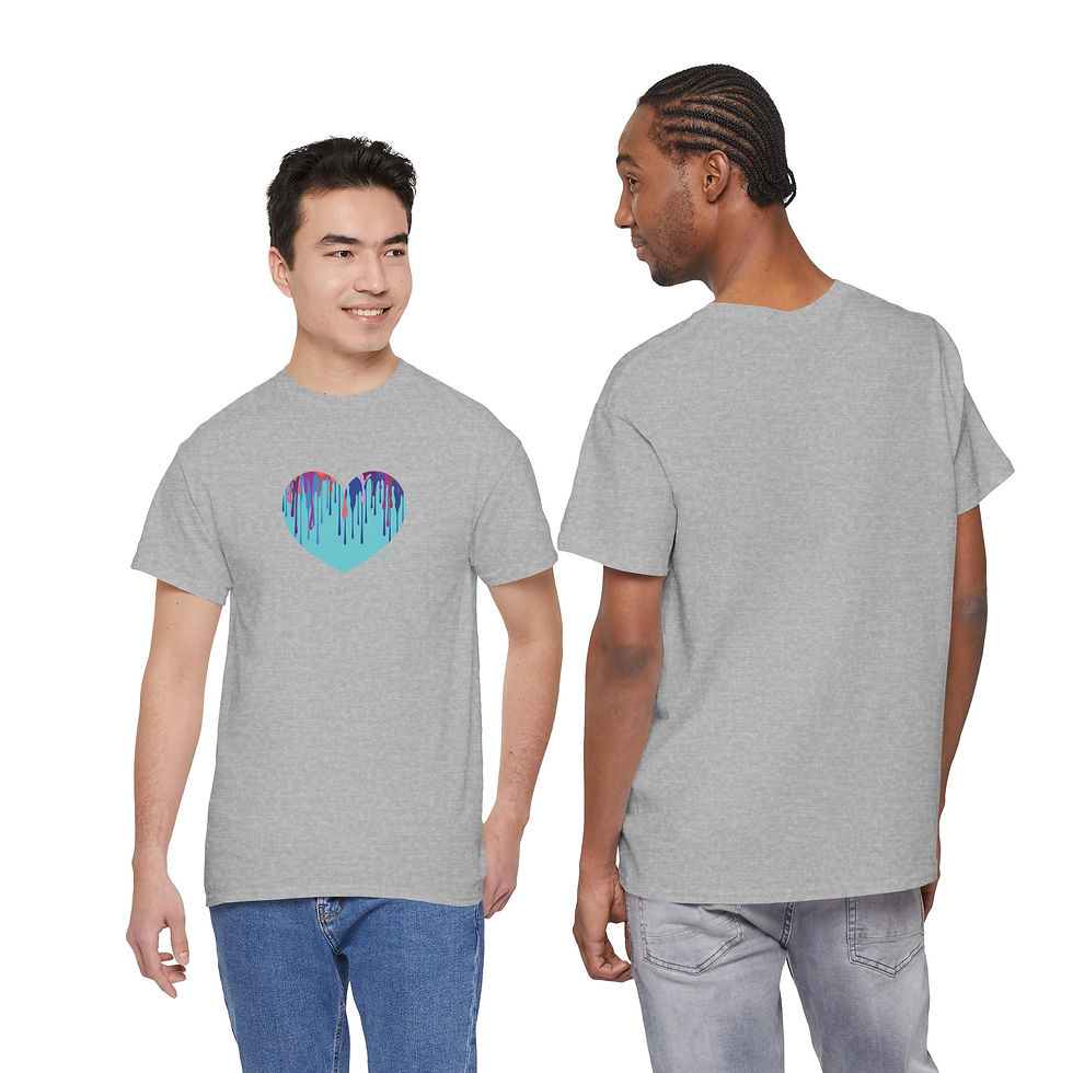 Thumbnail: Dripping Heart Graphic Unisex - Perfect for Casual Wear - #HeartsInMotion