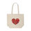 Thumbnail: Geometric Colorful Heart Canvas Shopping Tote - Perfect for Everyday Use 